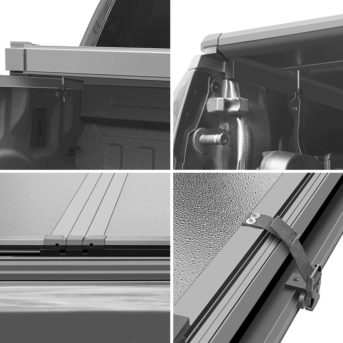 Bed | Ram 6.4ft Bed & 2500 special edition Tonneau 2003-2024 Tri-Fold Cover Kikito | Rambox Hard Truck System FRP 3500 (74.6in) 1500 Without Deckrail for Professional