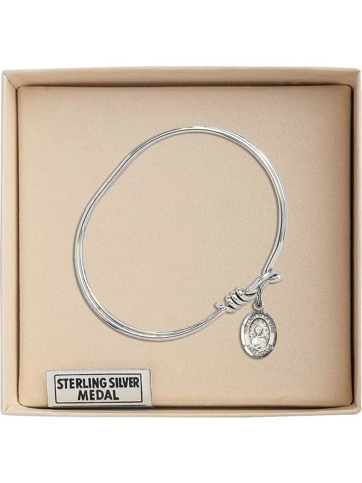 Our la Lady of Hook Bracelet Bangle in 3/4 w/ inch 5 Oval Vang Eye Silver high quality Sterling