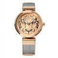 Ladies Black Gold classic Forever Dial Rose Watch Tiger CHARRIOL &