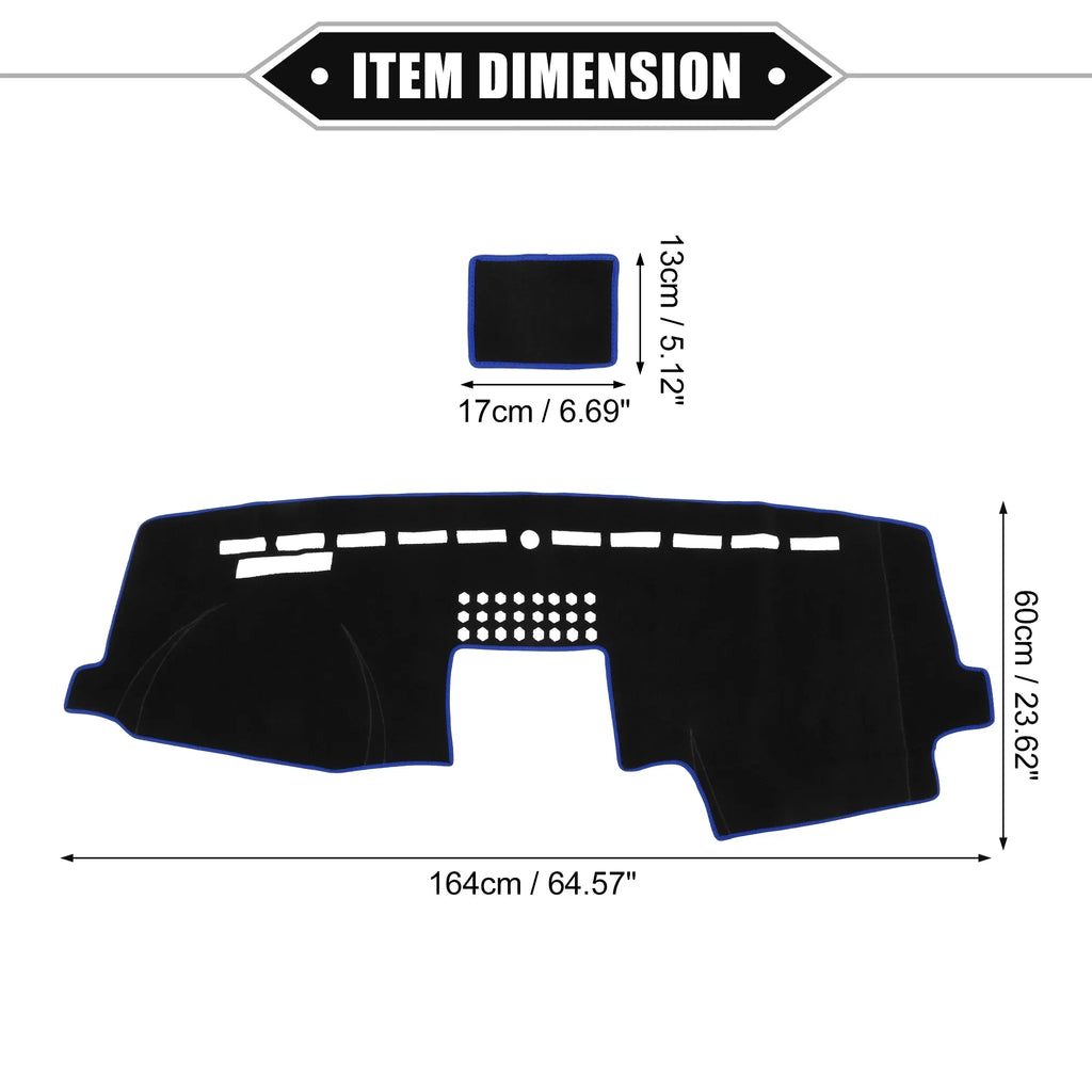 Mat Unique 2015-2020 Console Protective Center Black Blue Cover F150 Ford Car Polyester Bargains for Dashboard