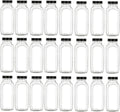 Dressings Glass Leak Square Set Kombucha, For 24) Wide Proof Juices, , 24 Pcs With BPA Black - Bottle Lids Lids Fruit French 16 special edition (Black, Mouth With Airtight, Oz