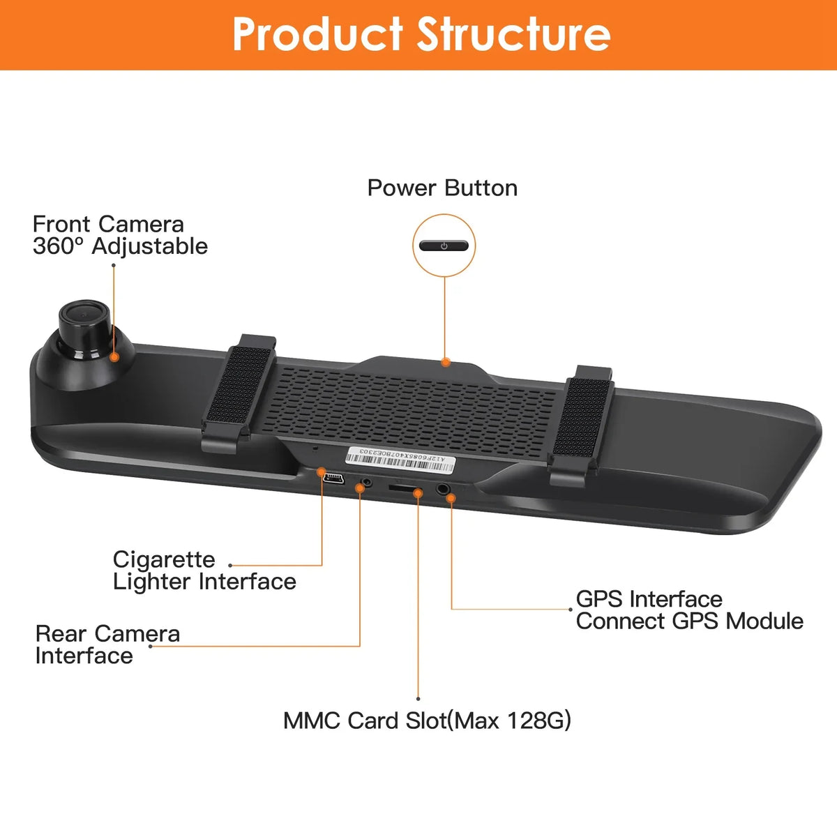 4K Motion Control Cam Detection 12in Recording Control DVR Camera Recorder Car Angle APP classic with Voice G-sensor 170° iMounTEK Camcorder Loop Dash Night Vision