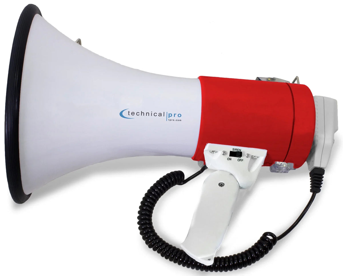 leading Siren, PA Megaphone Red - Lightweight Detachable Microphone, Technical w/ Portable Police Detachable Pro 75-Watt Voice for And high quality Speaker Bullhorn Outdoor Professional Strap Cheer