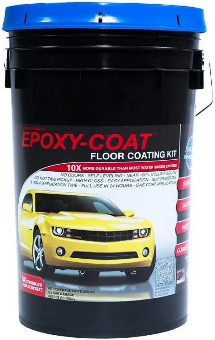 gal, "Standard" EPOXY-COAT Coating 500sf Performance - 2 Epoxy Garage High Kit or up trendy Full Car DIY covers (Clear), Floor to 3.0