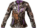 LS - Large, Late Treezyn Zip 1/4 Pullover Women's, trendy Seezyn Vixzyn WLS16-4 Purple,