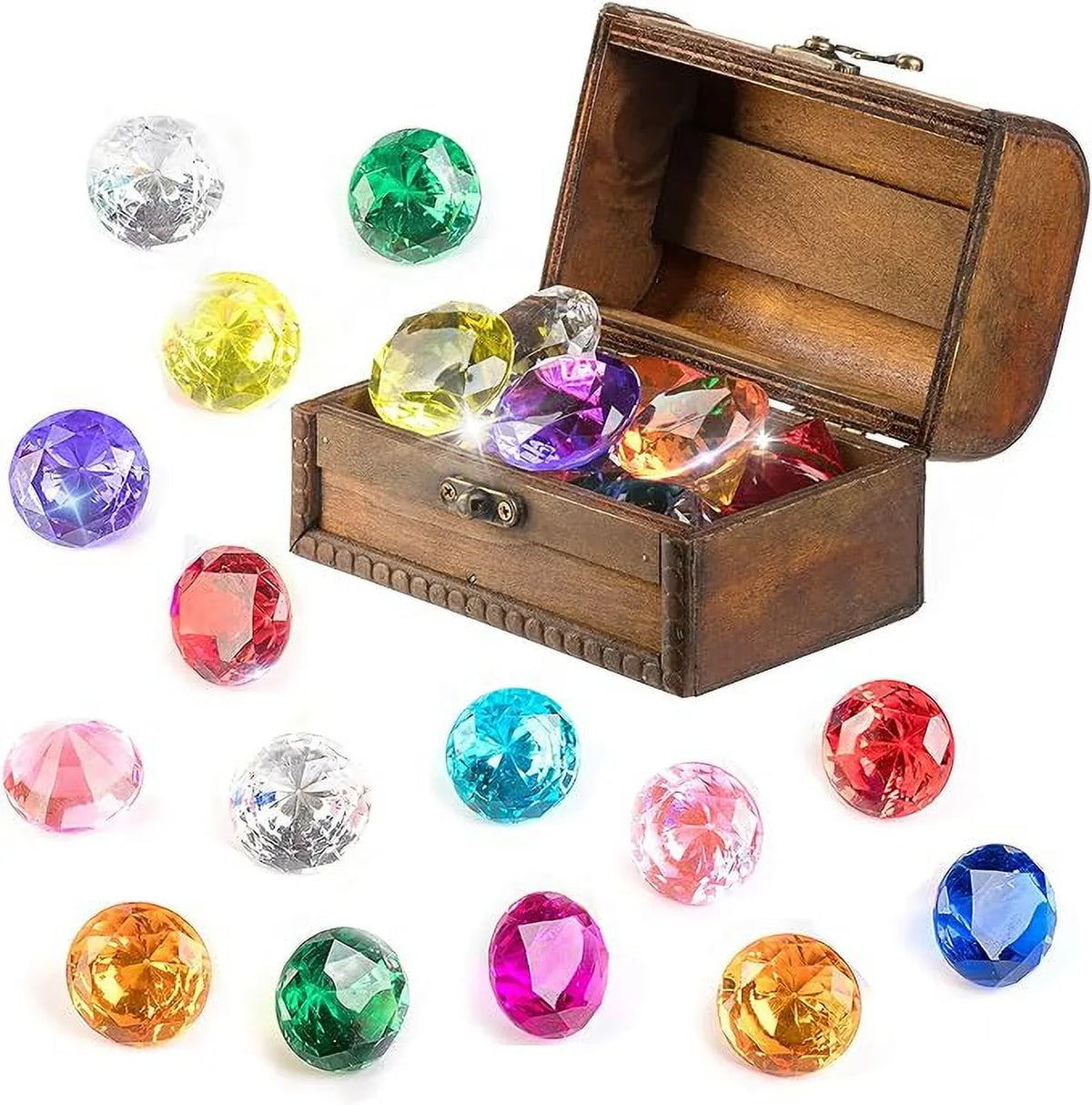 Dive Big Diving Swimming Toy Throw Underwater Gift Training Set PUBGAMER Chest 15 Toy Diamond Diving Set Colorful Pirate Gem special edition Gem Treasure Pool Big Box with Toy