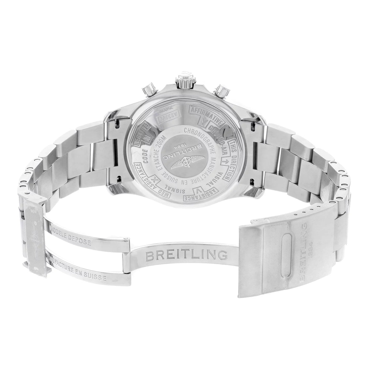 Watch A2336035-BA68SS Black Chronospace Automatic Mens Breitling Dial