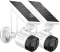 (2 Battery Vision, Surveillance Rechargeable Wi-Fi Panel, Solar Solar Camera Detection, Outdoor Security Dual 2K Night Antenna Camera, Wireless Pack) AI WEILAILIFE with