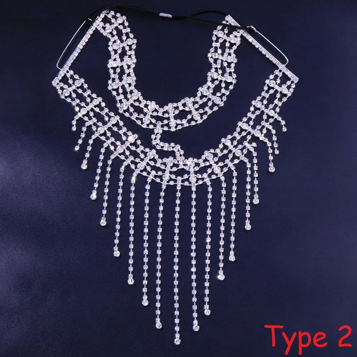 Jewelry Rhinestone Women Face Accessories Crystal Mask Halloween Tussle