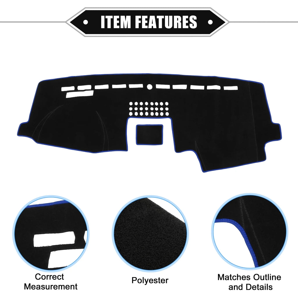 Mat Unique 2015-2020 Console Protective Center Black Blue Cover F150 Ford Car Polyester Bargains for Dashboard