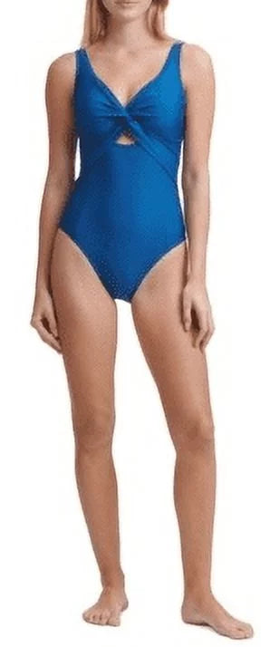 DKNY Twist BALTIC Peek-a-Boo One-Piece Swimsuit, US 16