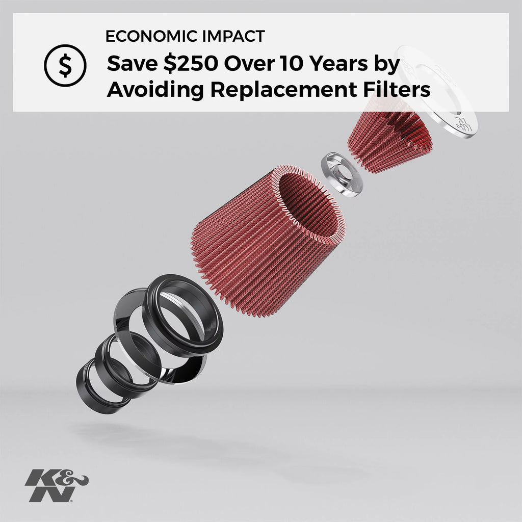 In, Diameter: Filter: Clamp-On Tapered, Height: 1.75 Filter: Filter Length: Air In, Premium, In, 8 Flange K&N Replacement Universal RU-1027 Round Performance, Shape: 4 Flange High Washable,
