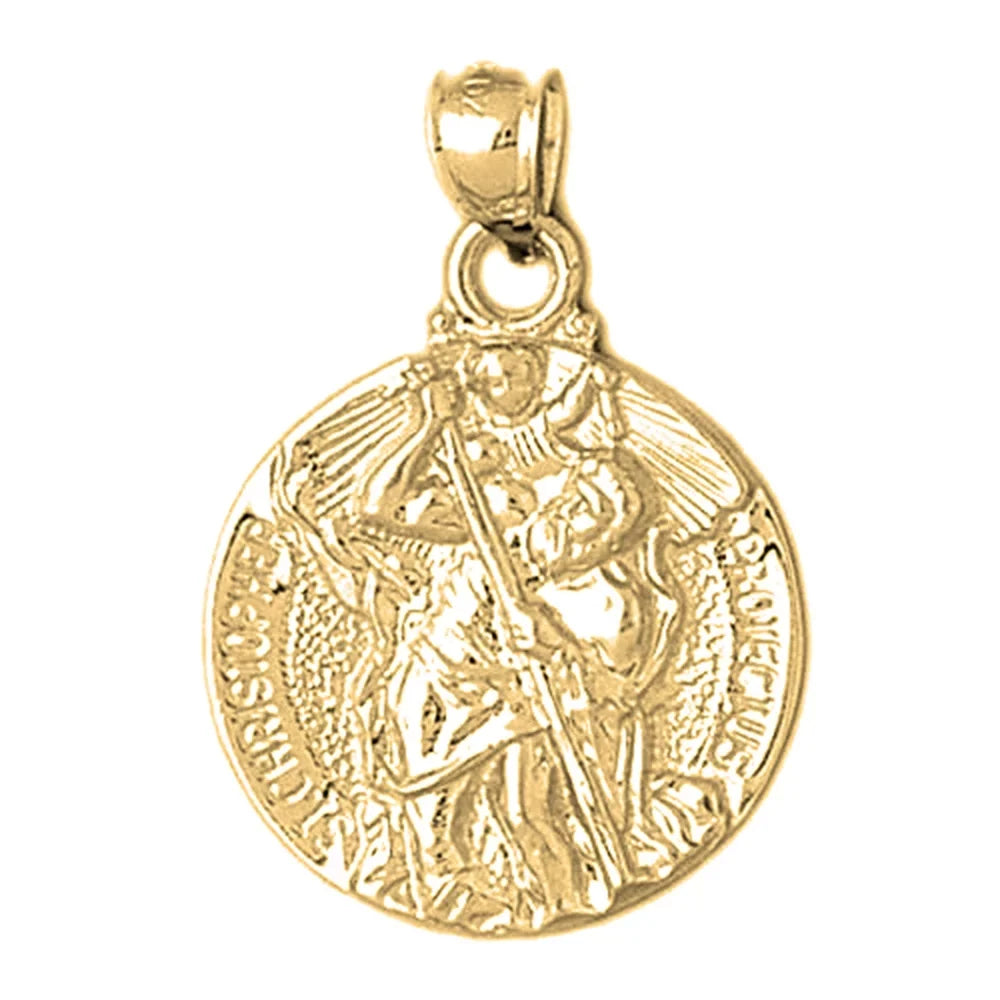 33 Christopher Saint - mm Yellow 18K Pendant Gold