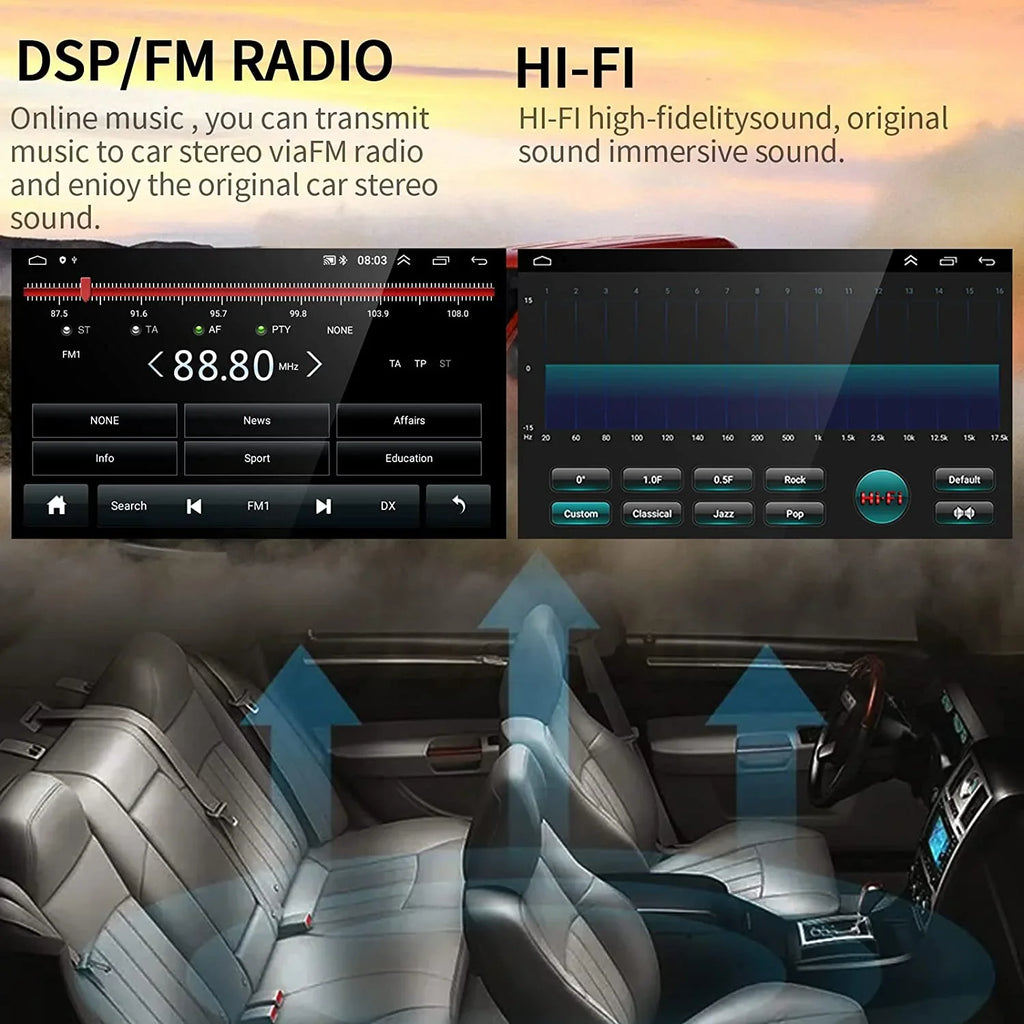 Support 13 Fastboot with WiFi Android Inch Android Connection Navigation Touch Carplay Radio Din Backup with Car special edition Wireless 1G+32G HiFi/BT/GPS 10.1 Camera Double Stereo Screen Auto, Car