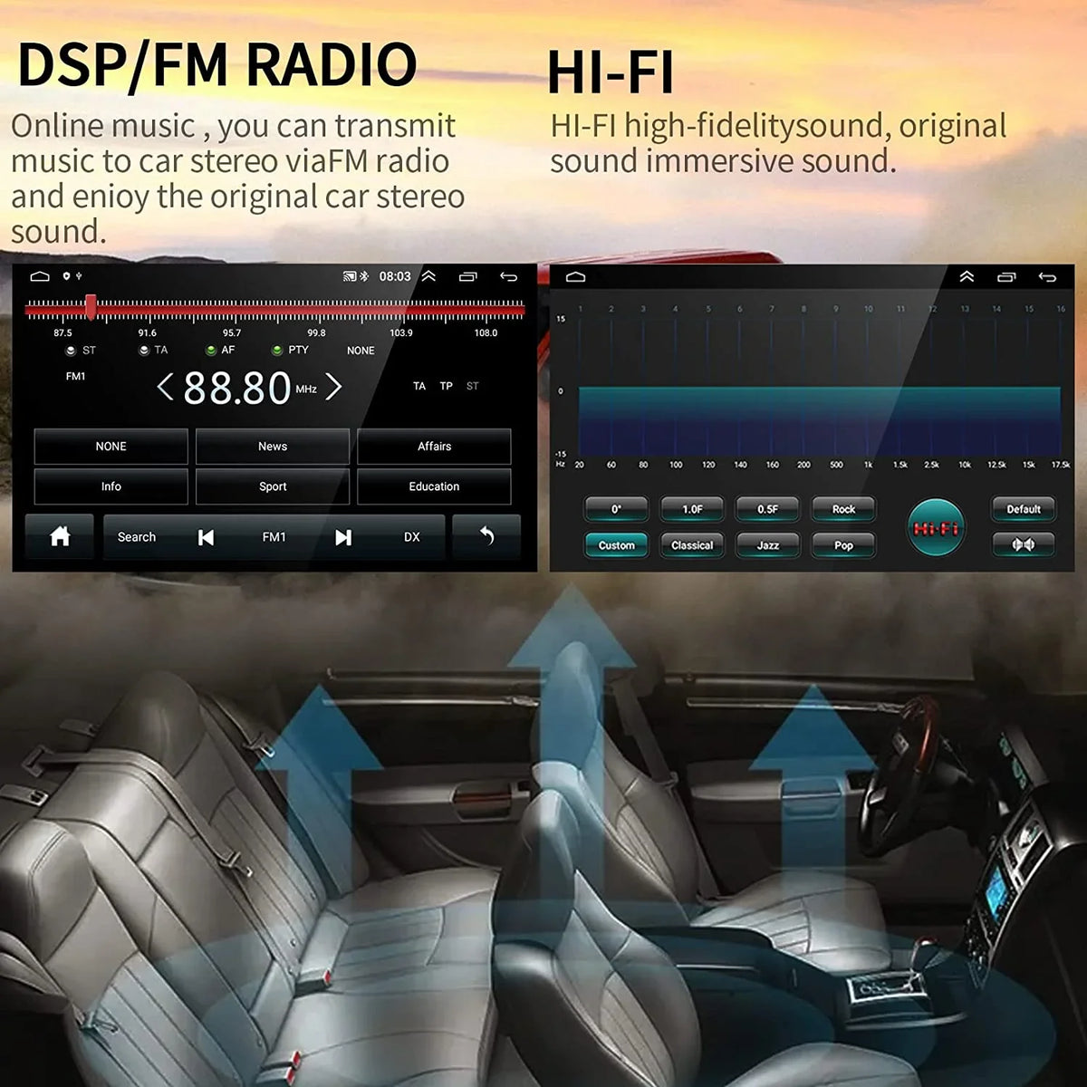 Support 13 Fastboot with WiFi Android Inch Android Connection Navigation Touch Carplay Radio Din Backup with Car special edition Wireless 1G+32G HiFi/BT/GPS 10.1 Camera Double Stereo Screen Auto, Car