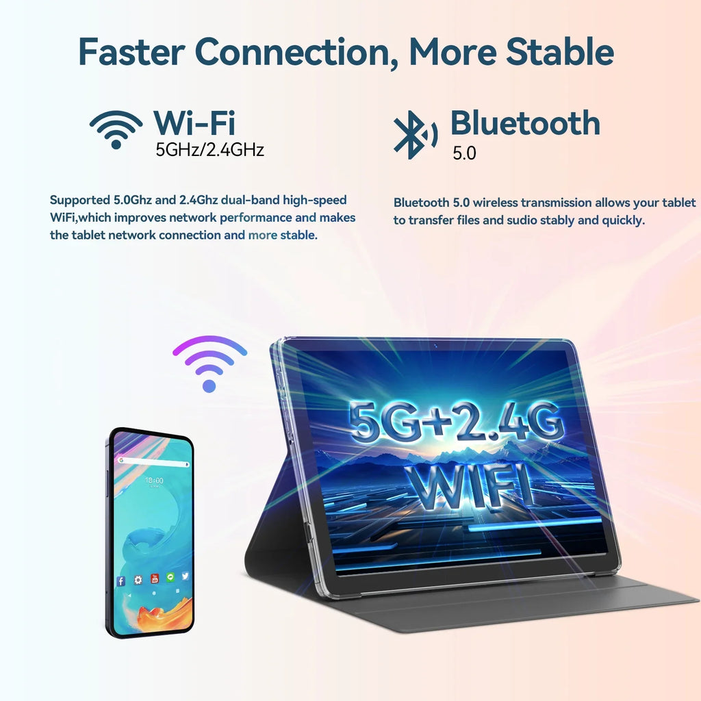 Tablet Newest inch with Storage,Android Keyboard Expandable,Octa-Core Stylus,5G Tablet,1TB 10.1 ROM WiFi Wireless Tablet RAM Case Processor,2024 12.0 Mouse Android Tablet,8GB Tablet 128GB