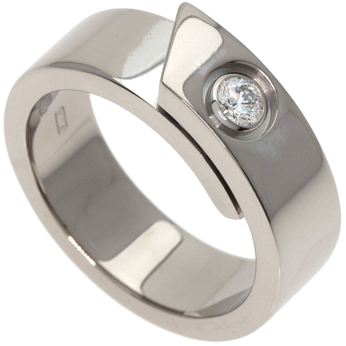 Pre-Owned K18 #48 Ring, Gold, Women's, 1P Anniversary CARTIER White Diamond (Good) Cartier