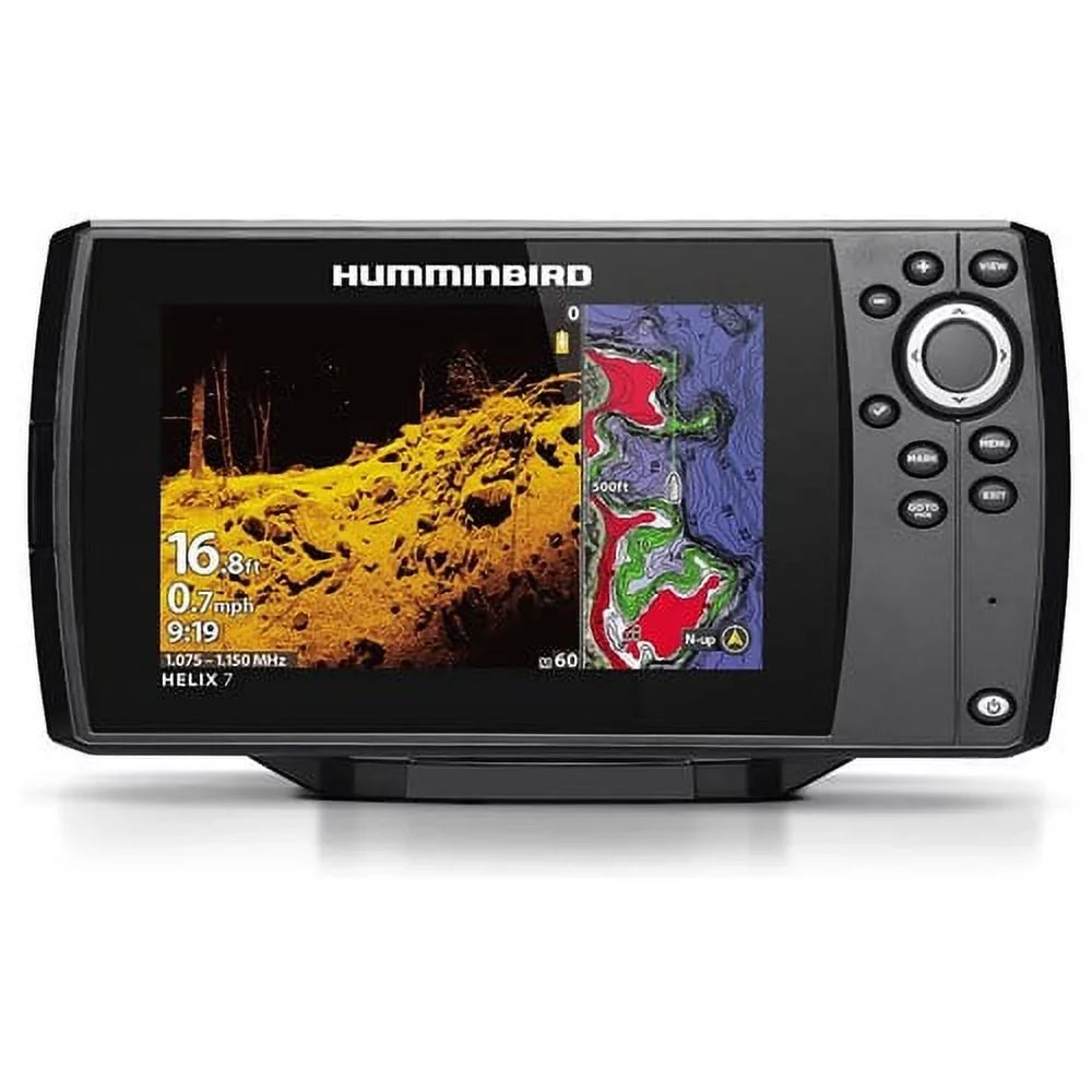 Display MEGA -411610-1 DI 7in Dual Fish HELIX Finder, Humminbird CHIRP 7 GPS G4 Color Spectrum,