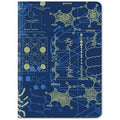 Grid Recycled) Genetics DNA Dot 100% & Pages, Notebook. trendy Hardcover, (Mini