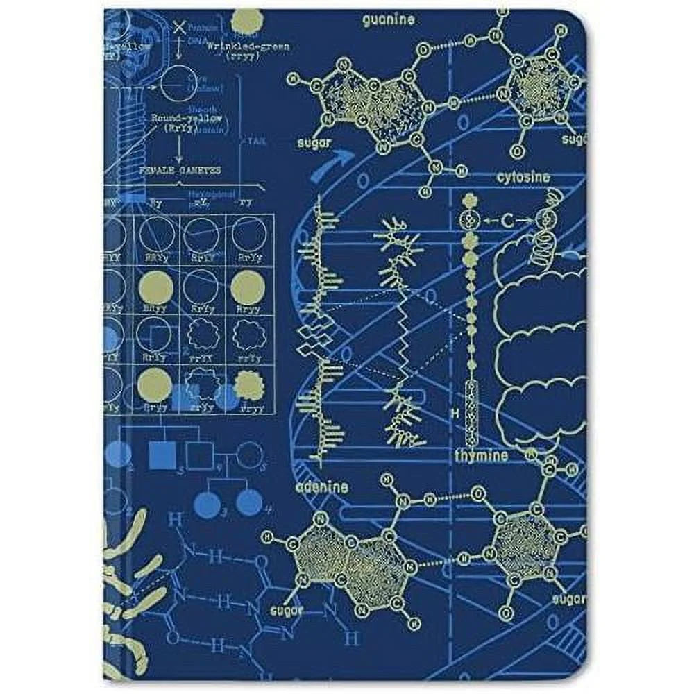 Grid Recycled) Genetics DNA Dot 100% & Pages, Notebook. trendy Hardcover, (Mini