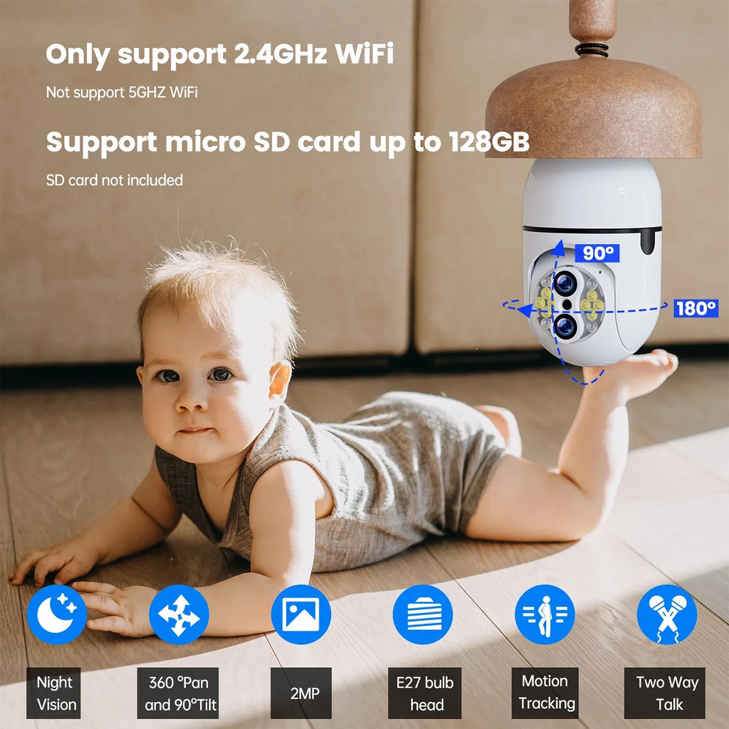 Security Light E27 Outdoor 3 PTZ 10X Hybrid Bulb special edition Zoom Toguard Surveillance Lens Pack Dome Camera Connector Dual Camera SC11 Wireless