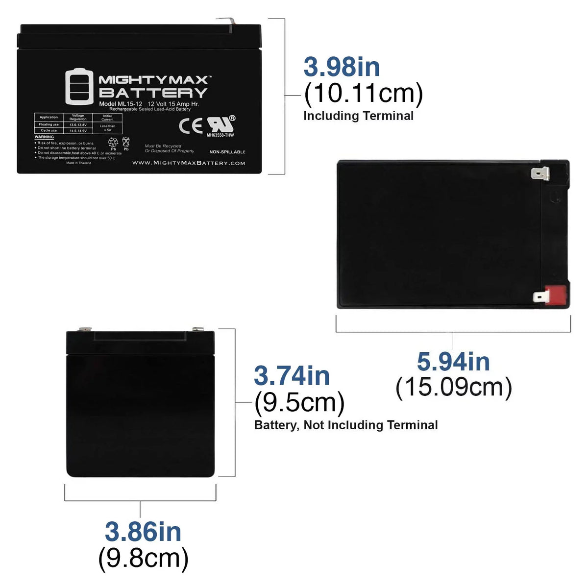 Scooter 500W F2 Electric Battery special edition EVO Replacement for 12V 15AH