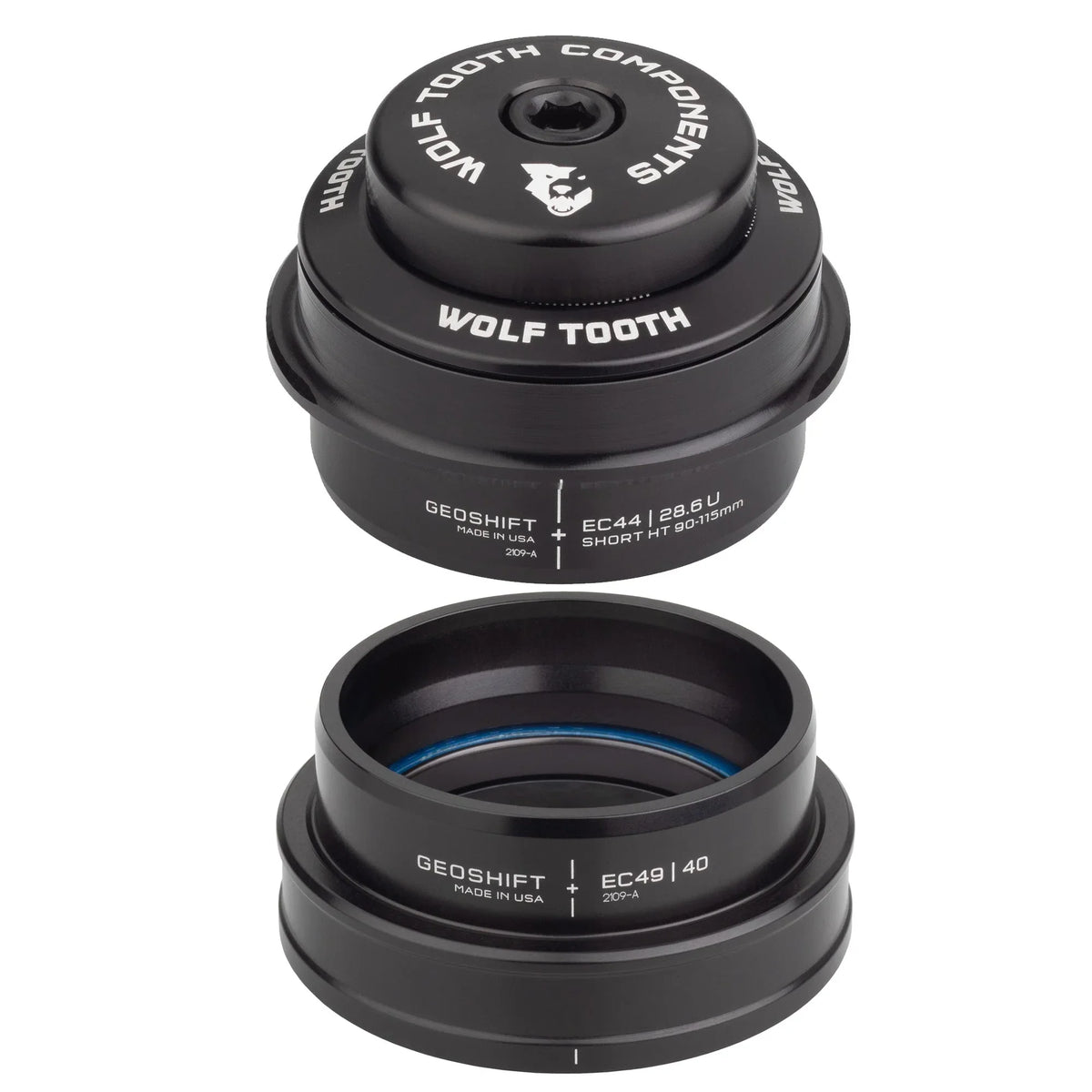 Short, - GeoShift Wolf Black special edition Headset Performance Tooth EC44/EC49, Deg, 2 Angle
