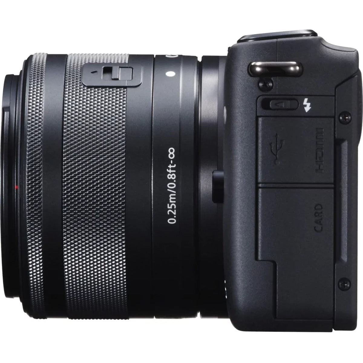EOS Camera Black Mirrorless Lens, with Megapixel Canon M10 18 0.59", 1.77",
