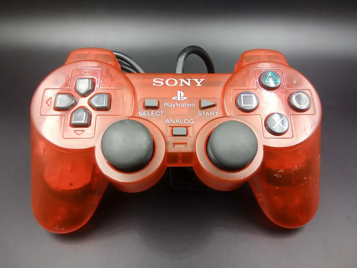 Controller Used OEM trendy Red Clear PlayStation 2