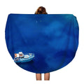Boats Beach Beach Water Towel and Towels Lagoon Mat Tapestry Turquoise Circle in Throw Blue Travel 60 inch The Circular Blanket Round SIDONKU