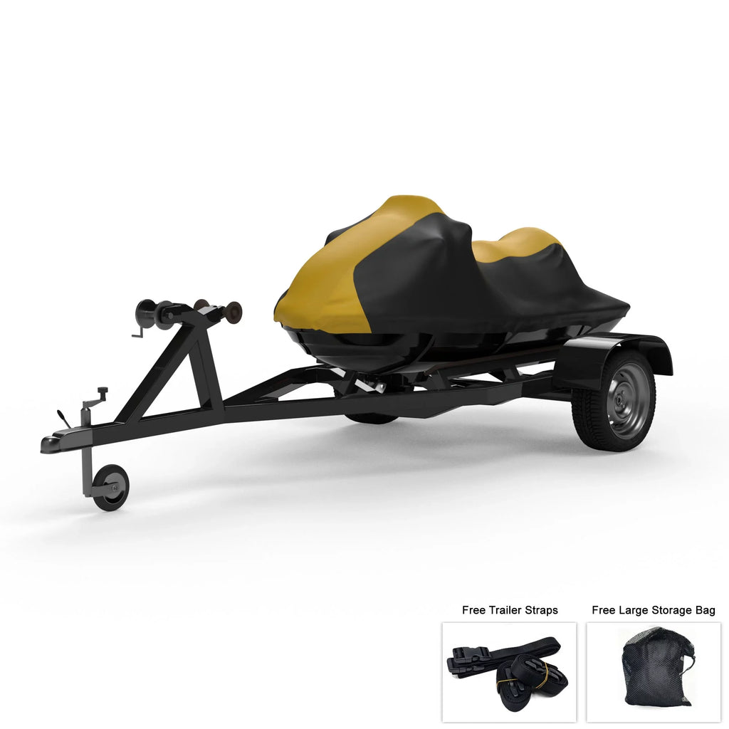 More! & Weather YAMAHA SVHO Weatherproof from Includes - Storage Runner FX - Cover Protects - Black & Bag For YELLOW Limited Rain, Ski All 2017-2018 Straps Sun, / Trailerable - Wave Trailer Jet
