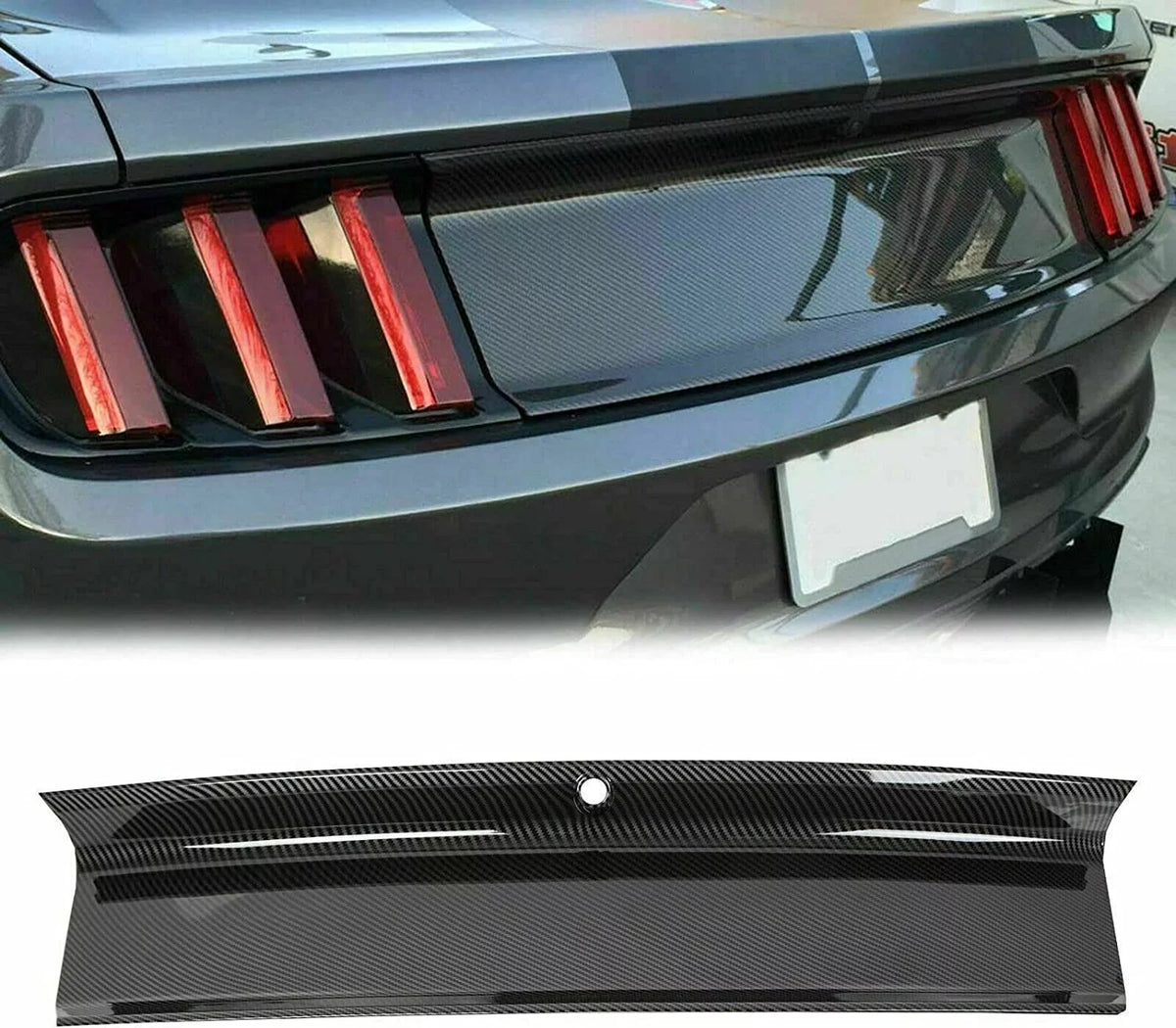 Trunk Black Cobra-Tek Carbon Back Gloss - Panel 15-21 Fiber Mustang S550 Fits