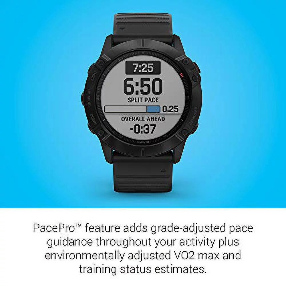 Grade-Adjusted and Guidance Music, Pulse Black Sensors, 6X Fenix Mapping, Ox GPS Garmin Watch, Pro, Features Pace 010-02157-00 Multisport Premium