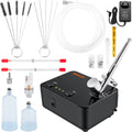 VEVOR Compressor, Makeup Portable w/ Gravity Airbrush Tattoo Kit, Feed System with Multi-purpose Airbrush Airbrushing Art Kit Airbrushes, Nail Dual-action Cookie Set
