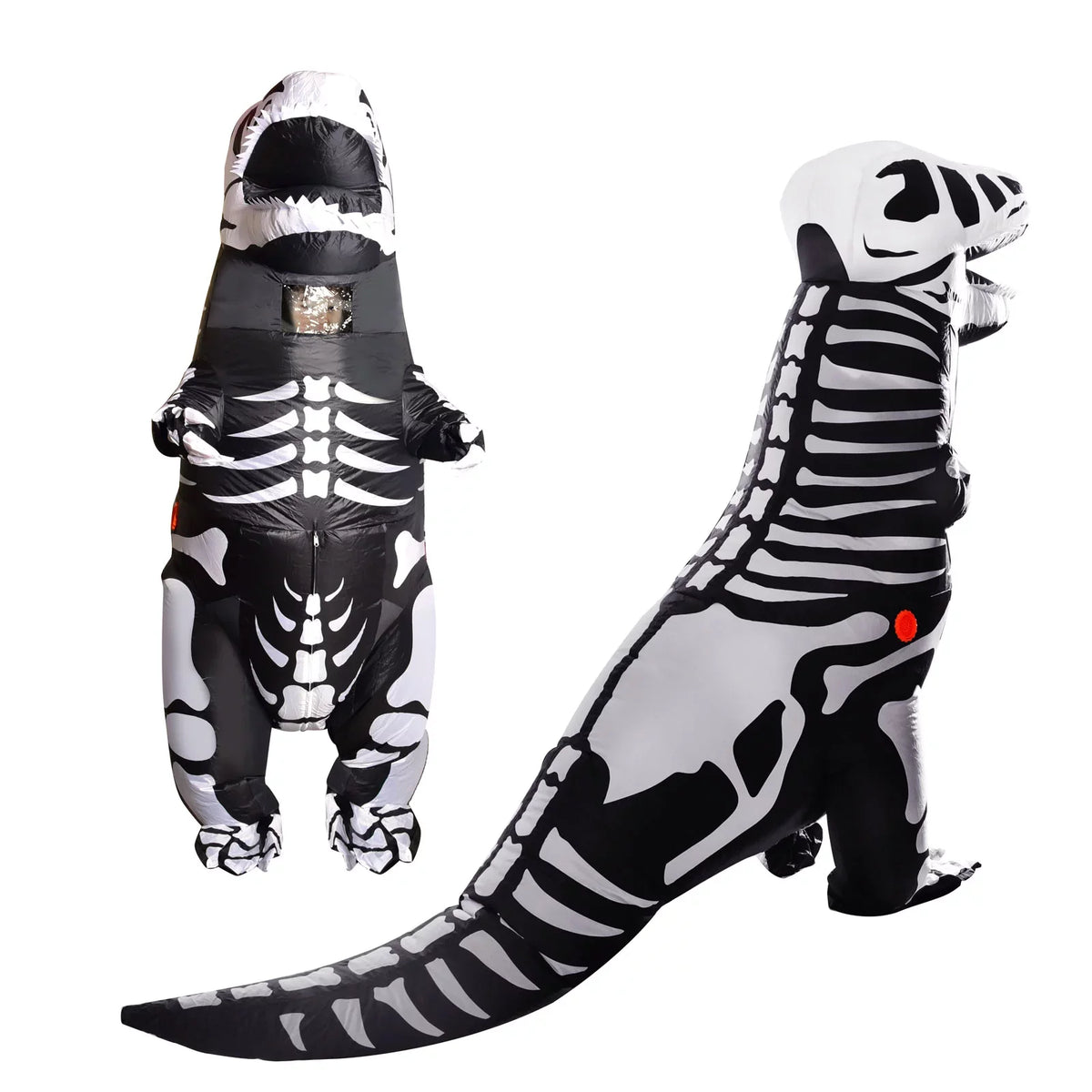 party Inflatable Full Body and Dinosaur Skeleton Halloween supplies,Dress-up Costume, Girls(Black) T-Rex Inflatable Child,Boys Costume,Halloween classic for