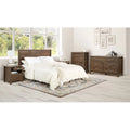 5 Walnut in Wood Bedroom Piece Finish Deluxe Queen/Full Stonebrook Set Classic