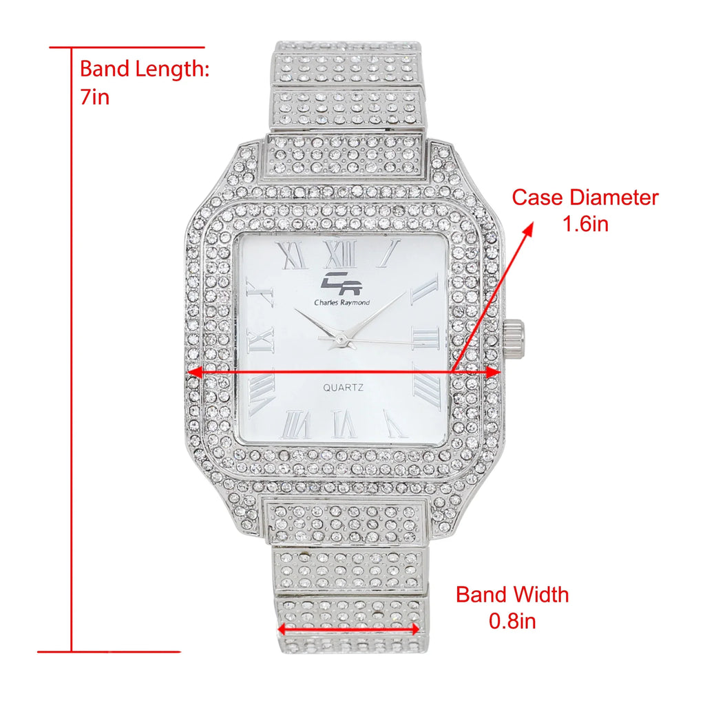 Glamour True Classic-SLV) trendy a Women's to Diamonds blinged-Out Beauty Crystal (L0513LA Testament Timeless Luxury Out Watch, and Iced