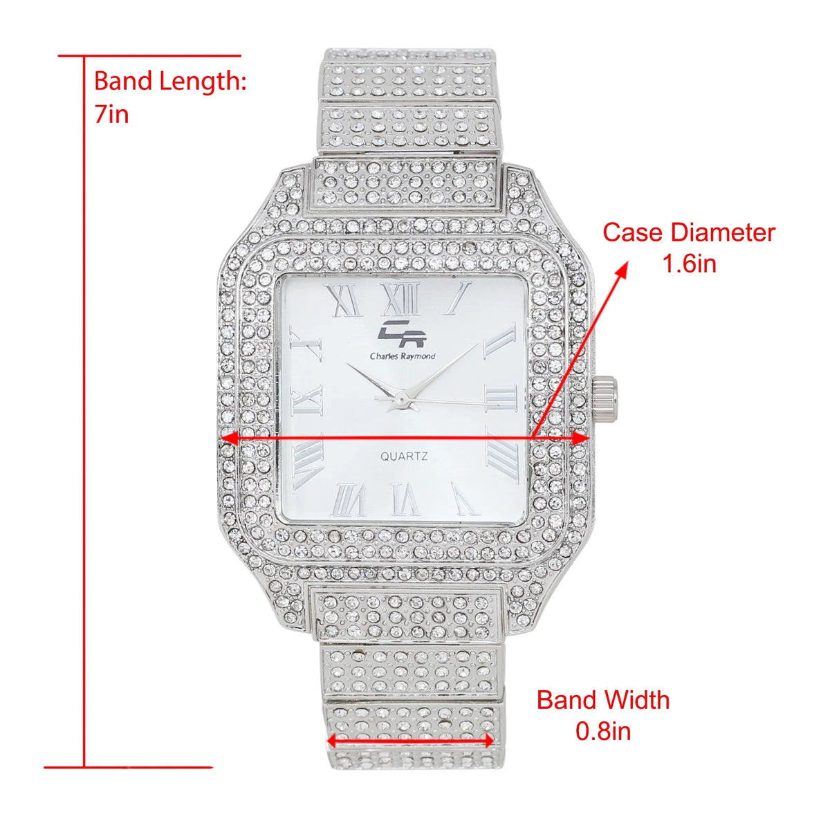 Glamour True Classic-SLV) trendy a Women's to Diamonds blinged-Out Beauty Crystal (L0513LA Testament Timeless Luxury Out Watch, and Iced