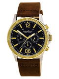 Brown Strap Dial Sport Leather Men's Blue special edition Watch 45A135 Caravelle Chronograph
