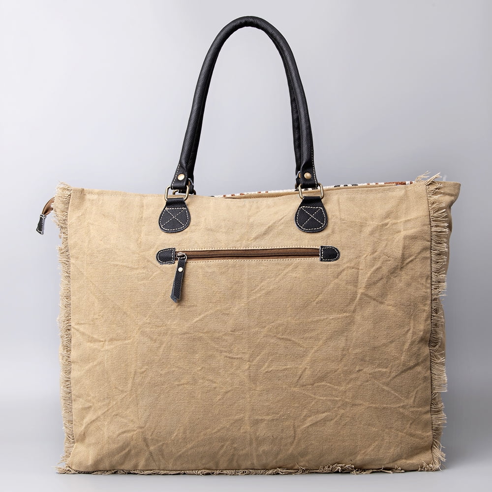 OHLAY Genuine Embossed Upcycled women new KB Wool bag KB484 handbag western Canvas Upcycled purse Leather TOTE