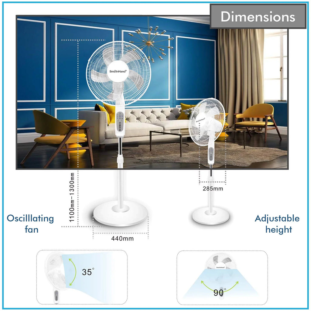 Technical Oscillating Standing Feature, Amazon Voice WIFI Compatibe Fan Pro Alexa/Google Home with with Enabled 16"