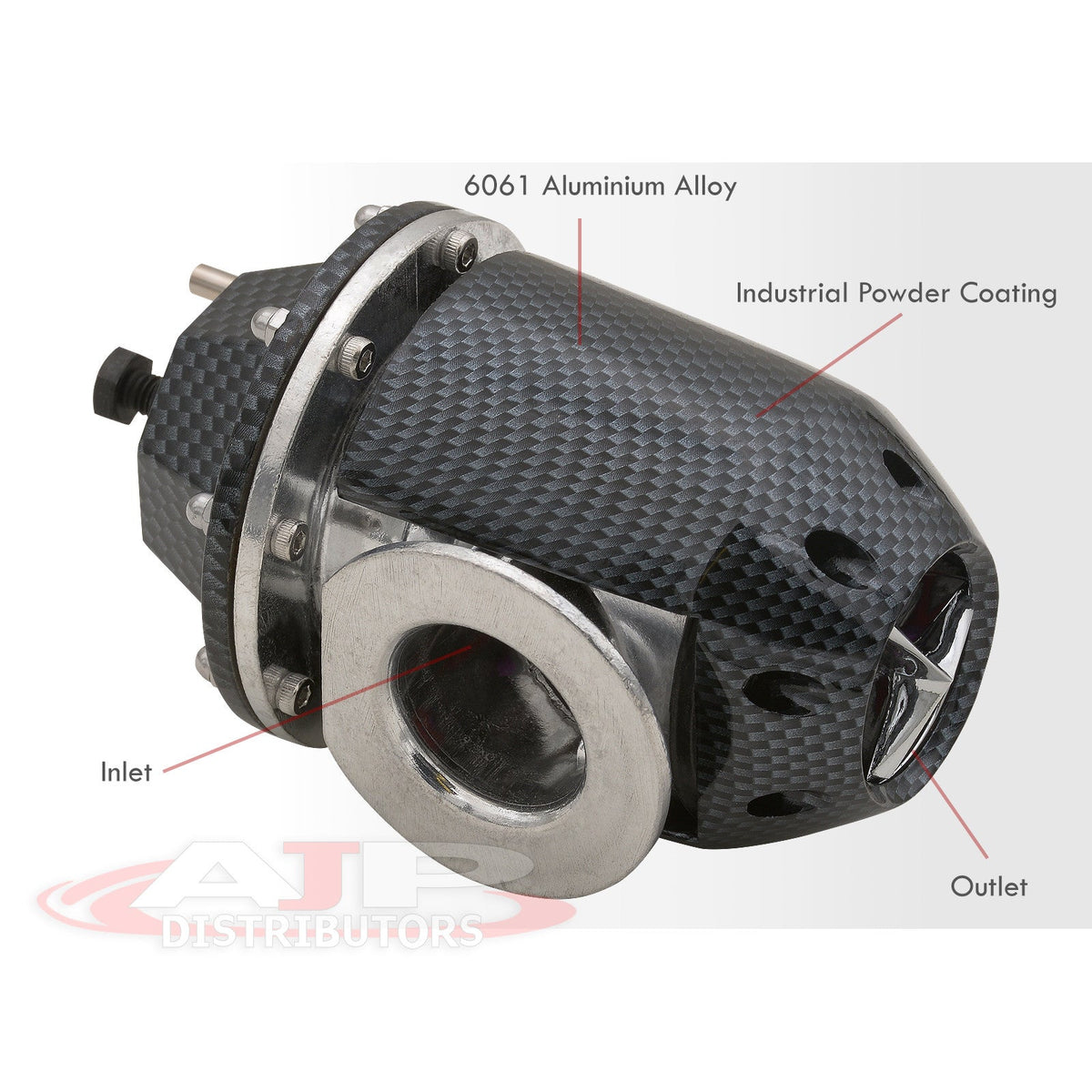 Universal Fiber) Aluminum high quality (Carbon Style Valve Off Kit BOV Billet Blow - Adapter Flange O-Ring Turbo SQV Weldable Turbocharger + Charger