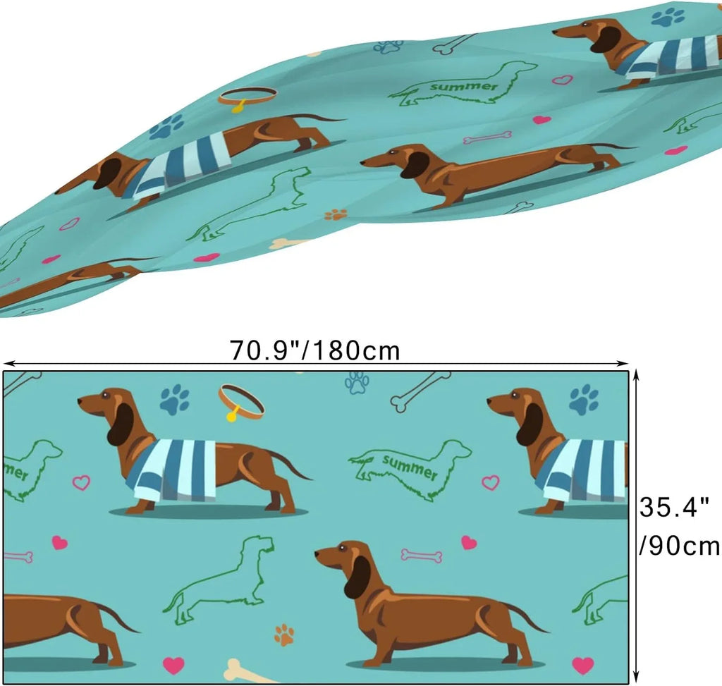 Dachshund Blue Hyjoy Wrap Girls Long Neck for trendy Lightweight Scarves Shawl Women Scarf Silk