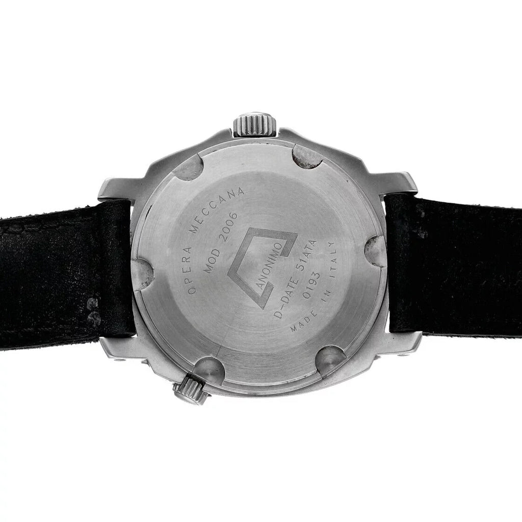 Automatic Ivory Watch new 51ETA Day Men's Leather D-Date Anonimo 43mm Dial Date 2006