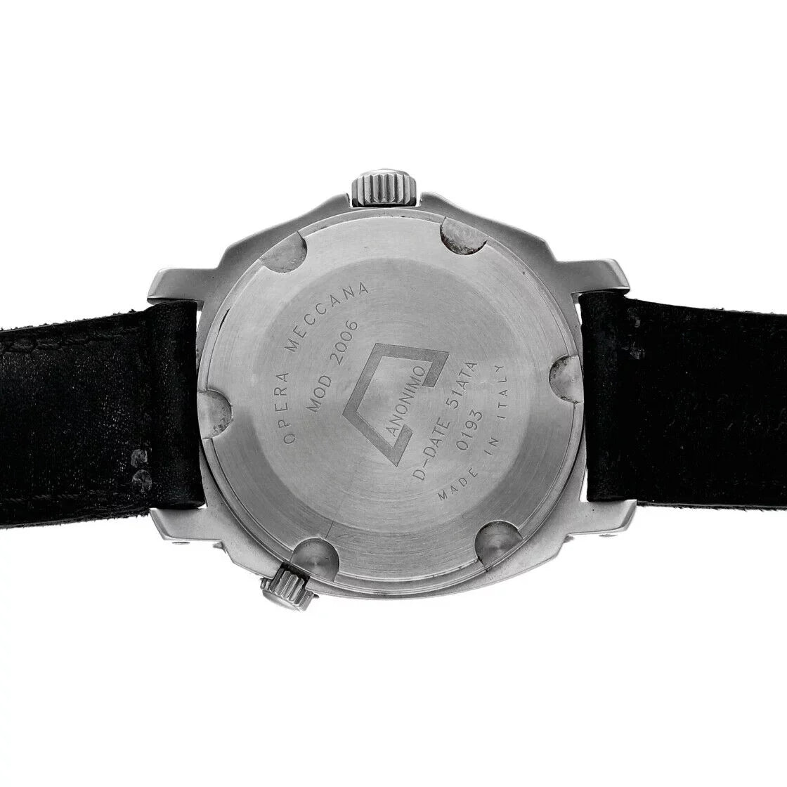 Automatic Ivory Watch new 51ETA Day Men's Leather D-Date Anonimo 43mm Dial Date 2006