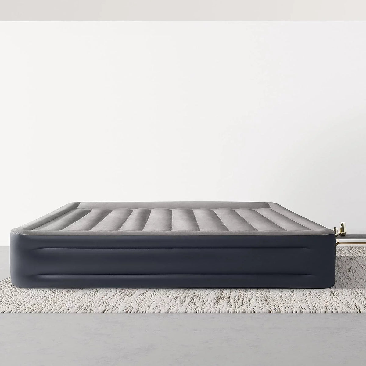 Pump, Air Raised Pillow Mattress King-Sized Air Firm Deluxe Inflatable with Portable Up trendy Internal Built-in Bed Blow