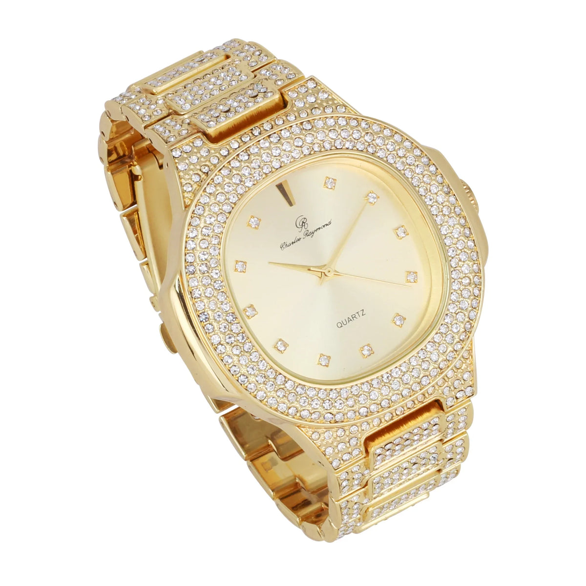 Mens ST10316CE Diamonds Out Better Gold) Oblong (ST10235 DX Watch The classic Your Oversized Choice!-Bling-ed - Bigger or for Baguette Style! is Shiny Luxurious Metal King-Your