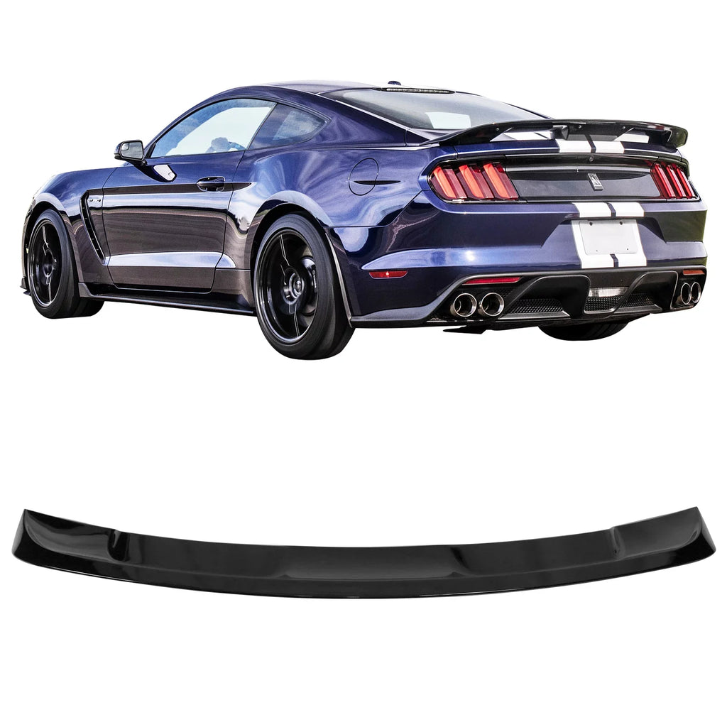 2015 Rear Gloss 15-23 2019 2017 2016 ABS with Style - Coupe Black GT500 Ford Compatible 2018 Trunk Ikon Motorsports Mustang Wing Spoiler 2020