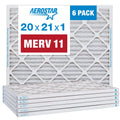 new 6 Filter, 20x21x1 Air Filter, MERV AC Pleated Air 11 Furnace Aerostar Pack