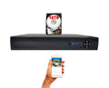 10TB Recorder, & Channel Access, Surveillance Evertech Camera CCTV H.265 Remote Easy 4-in-1(TVI/AHD/CVI/CVBS) Alerts Hard with Detection Hybrid DVR 16 Drive Motion Emile